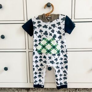 Baby Romper with Clover Pattern